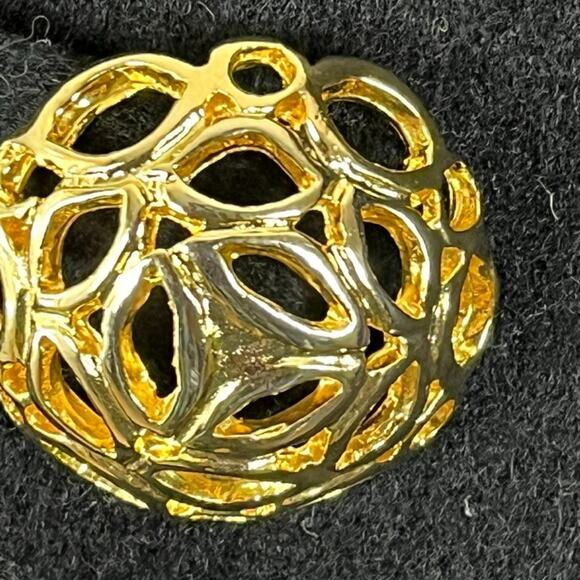 L. Magnin Coat Women's Large Black Double Breasted 100% Cashmere Golded Button - Picture 4 of 9